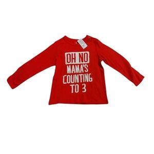 2/$10 NWT The Children's Place long sleeve graphic tee orange and white Size 3T